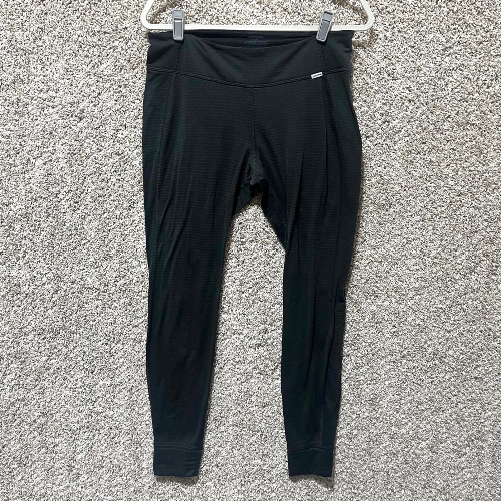 Patagonia Black Capilene 4 Thermal Weight Base Layer Long John Leggings Large